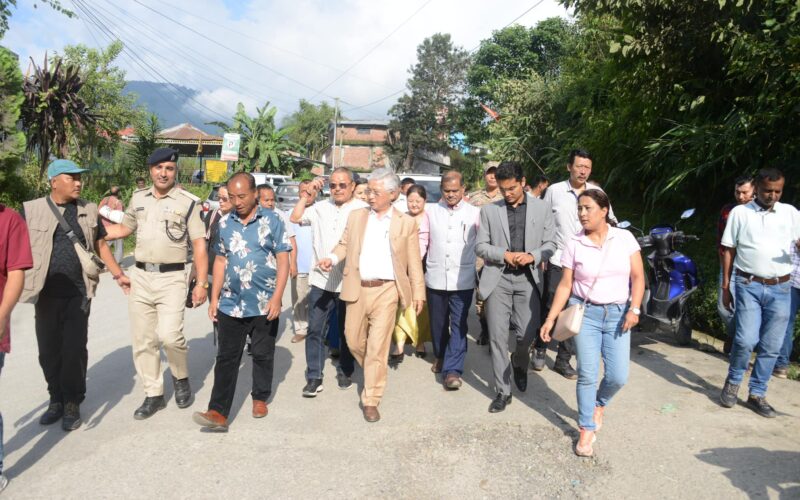 MP Rajya Sabha inspects Pakyong Bazar to address infrastructure challenges