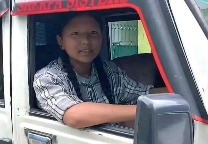 19-year-old Cheki Sherpa drives a Bolero jeep that carries passengers and goods on the rough roads of Ilam, Nepal.