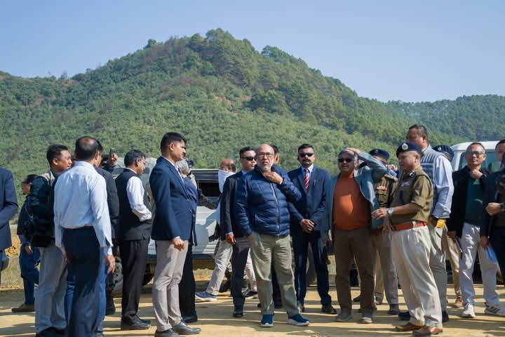 मणिपूर राज्यका मुख्यमन्त्रीले गरे पुलिस फाइरिङ रेन्जको निरीक्षण