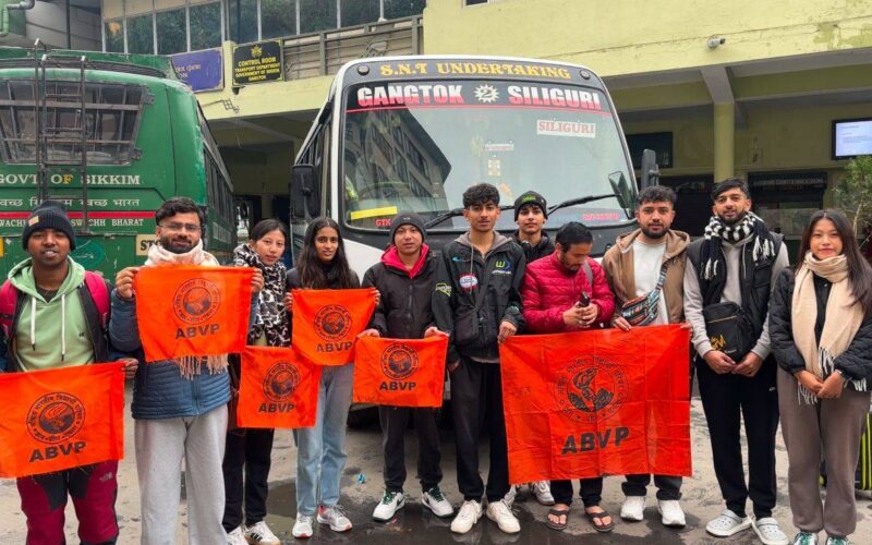 16 student-delegates from different educational institutions of Sikkim has been sent for the prestigious “Ekatmata-Yatra 2025