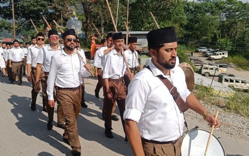 RSS Launches Year-long Centenary Celebrations with Path Sanchalan in Gangtok and Pakyong