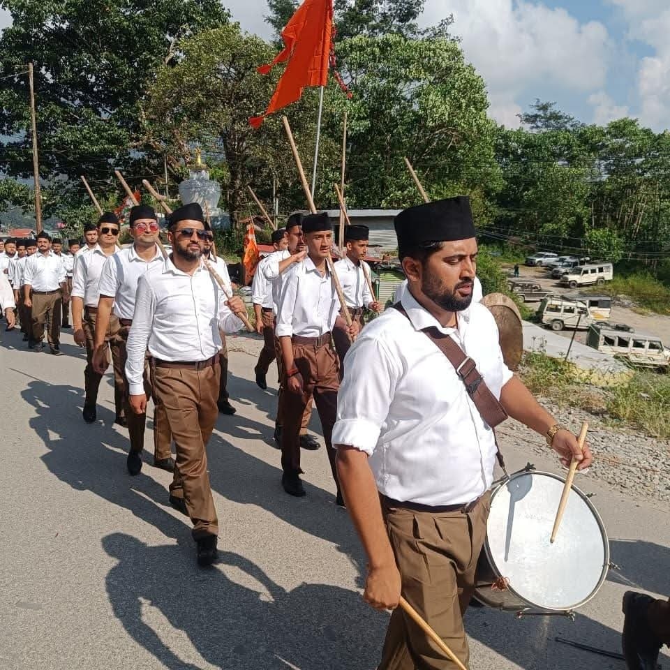 RSS Launches Year-long Centenary Celebrations with Path Sanchalan in Gangtok and Pakyong