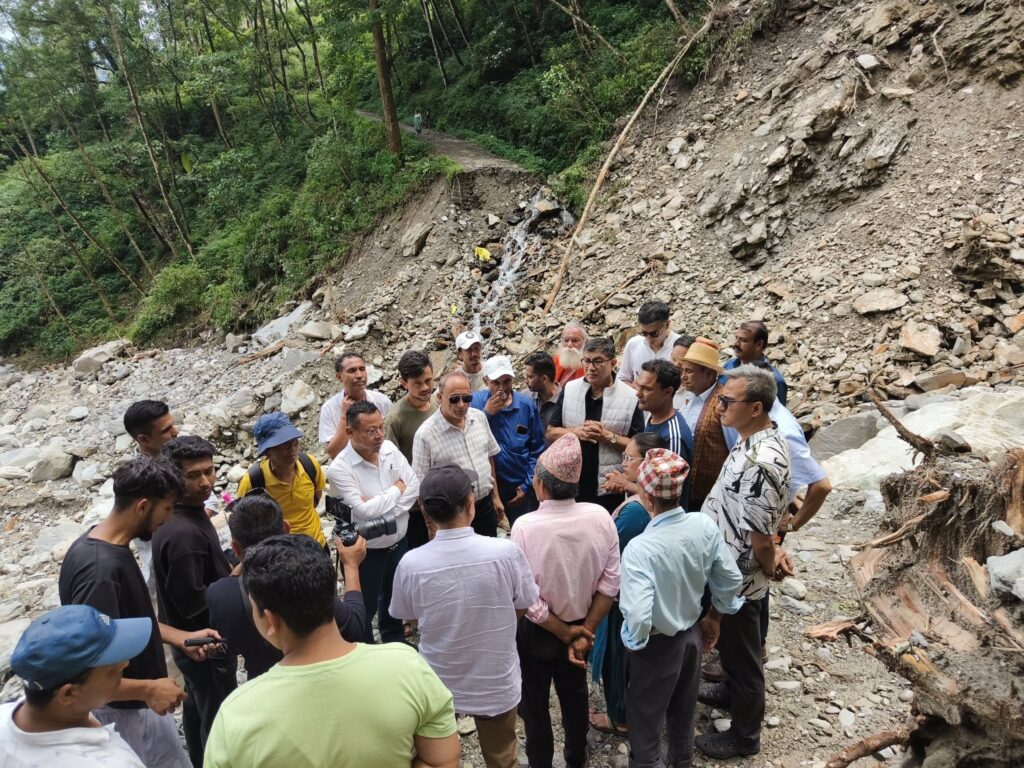 BJP Sikkim Delegation Visits Landslide-Hit Tumin-Lingi, Seeks Urgent Restoration of Roads and Relief